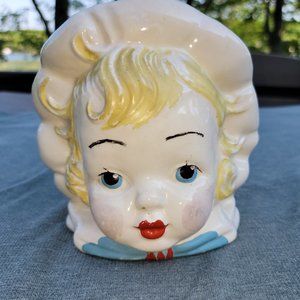 Vintage Hull Baby Doll Head Planter Vase. USA 62